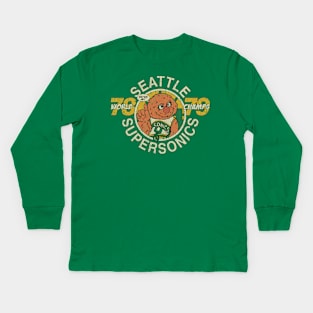 Supersonics We're Number One 1979 Kids Long Sleeve T-Shirt